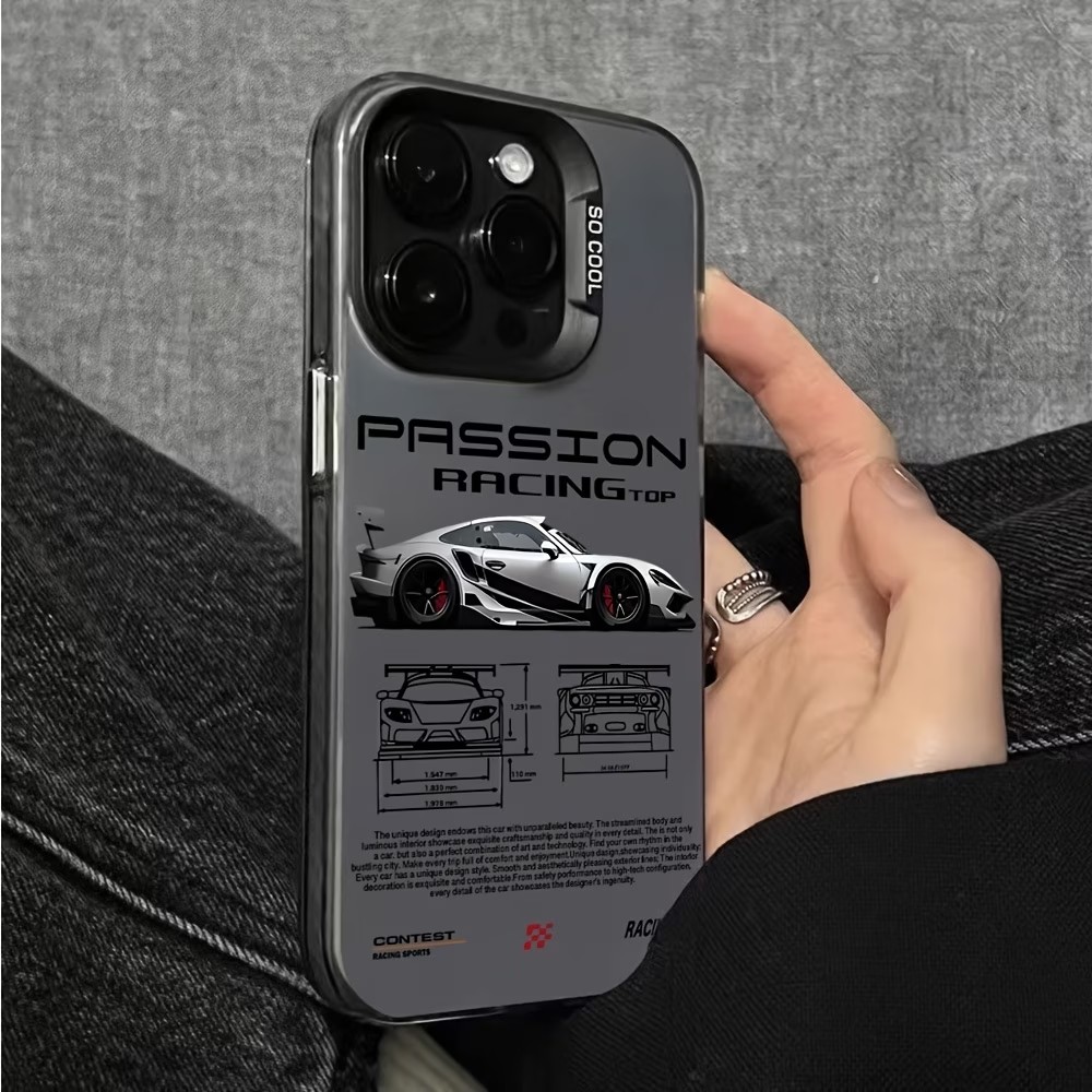 Mini Pc Case - Coole Racing Style Lijnen Telefoonhoesje voor
