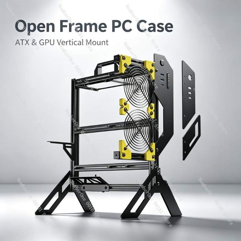 Aluminum Open Frame Test Bench Water Cooling - DIY Open Frame Aluminium PC-behuizing Waterkoeling