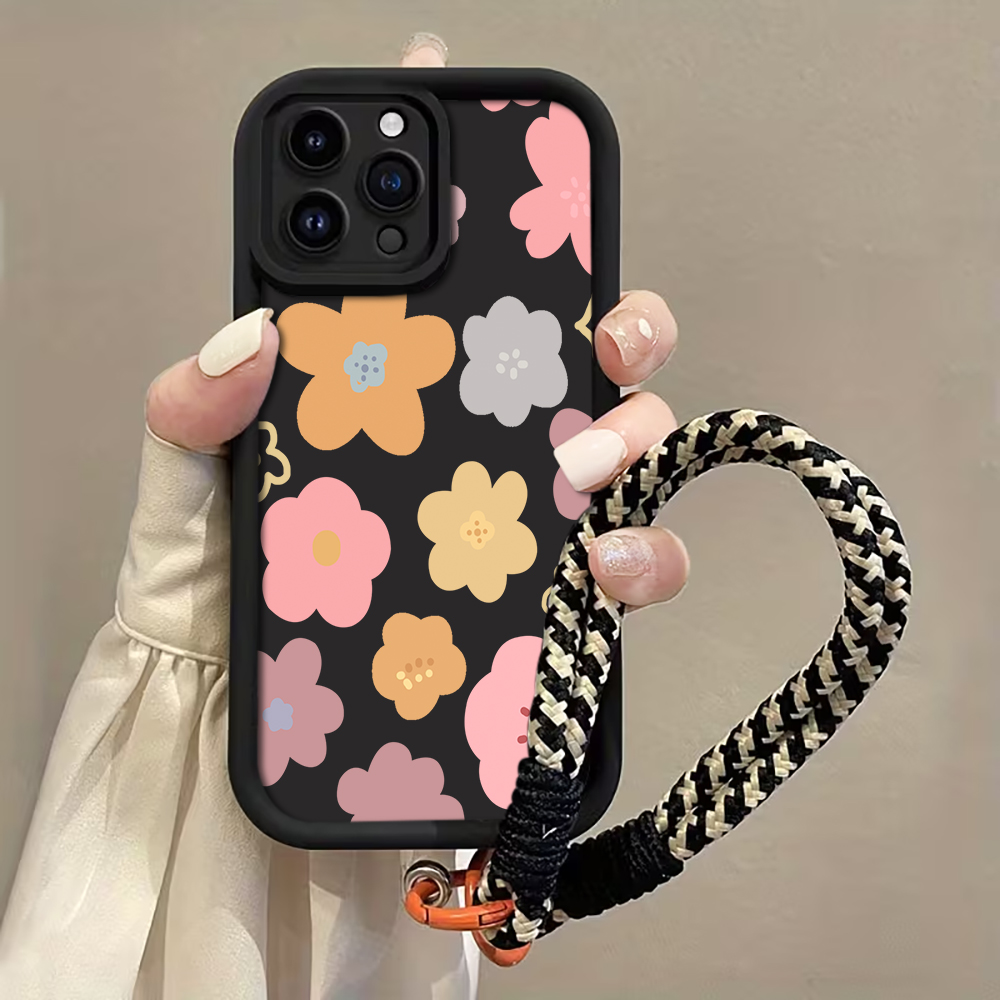 Matte Pc Case - Macaron Bloemen Bandje Telefoonhoesje Voor iPhone