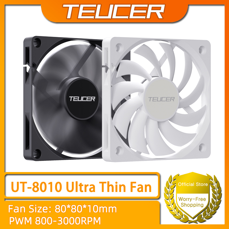 Pc Chassis - TEUCER UT-8010 Ultradunne chassisventilator 80x10mm PWM