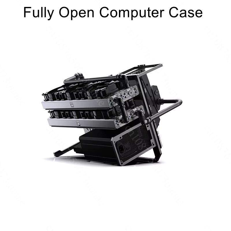 Aluminum Open Frame Test Bench Water Cooling - B-CE-X Open Frame Waterkoeling Chassis Volledig