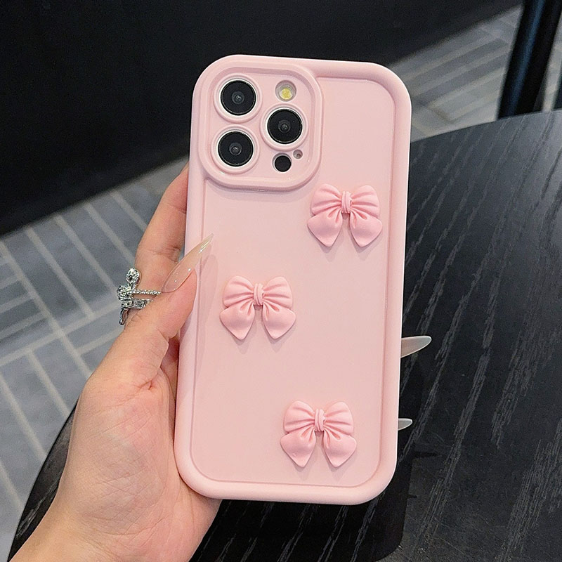 Matte Pc Case - Roze strik telefoonhoesje voor iPhone 15