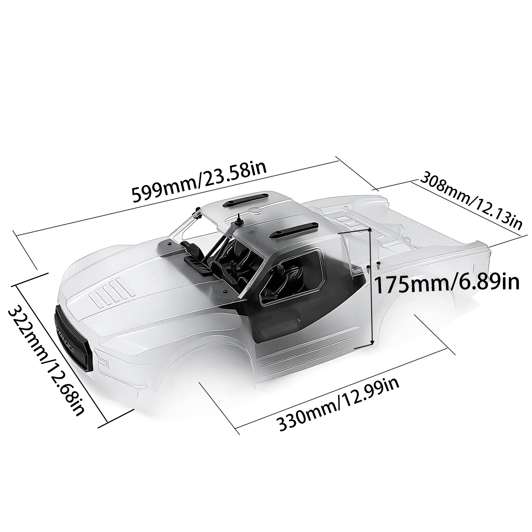 1:10 Short Course Truck PC Car - Pc Chassis recensie en prijs