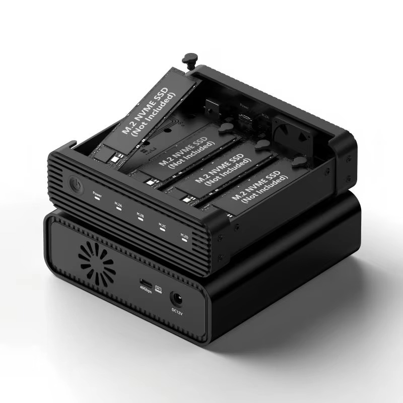 Aluminium M2 4-bay USB4 extern - Case Fans recensie en prijs