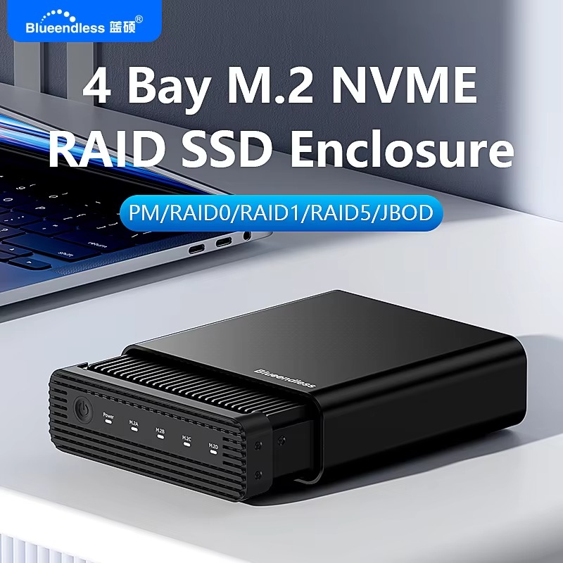 Aluminium M2 4-bay USB4 extern - Case Fans recensie en prijs