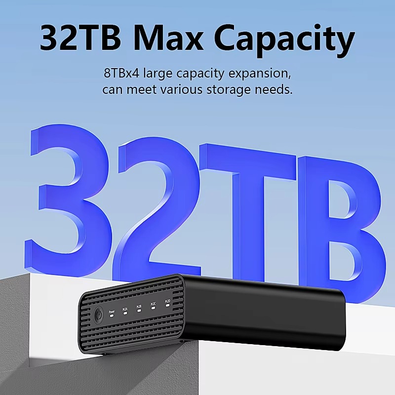 Aluminium M2 4-bay USB4 extern - Case Fans recensie en prijs