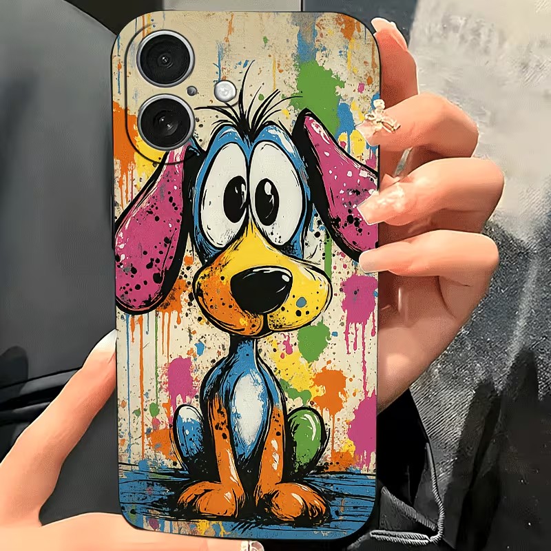 Graffiti gekleurde puppy TPU t - Mini Pc Case recensie en prijs